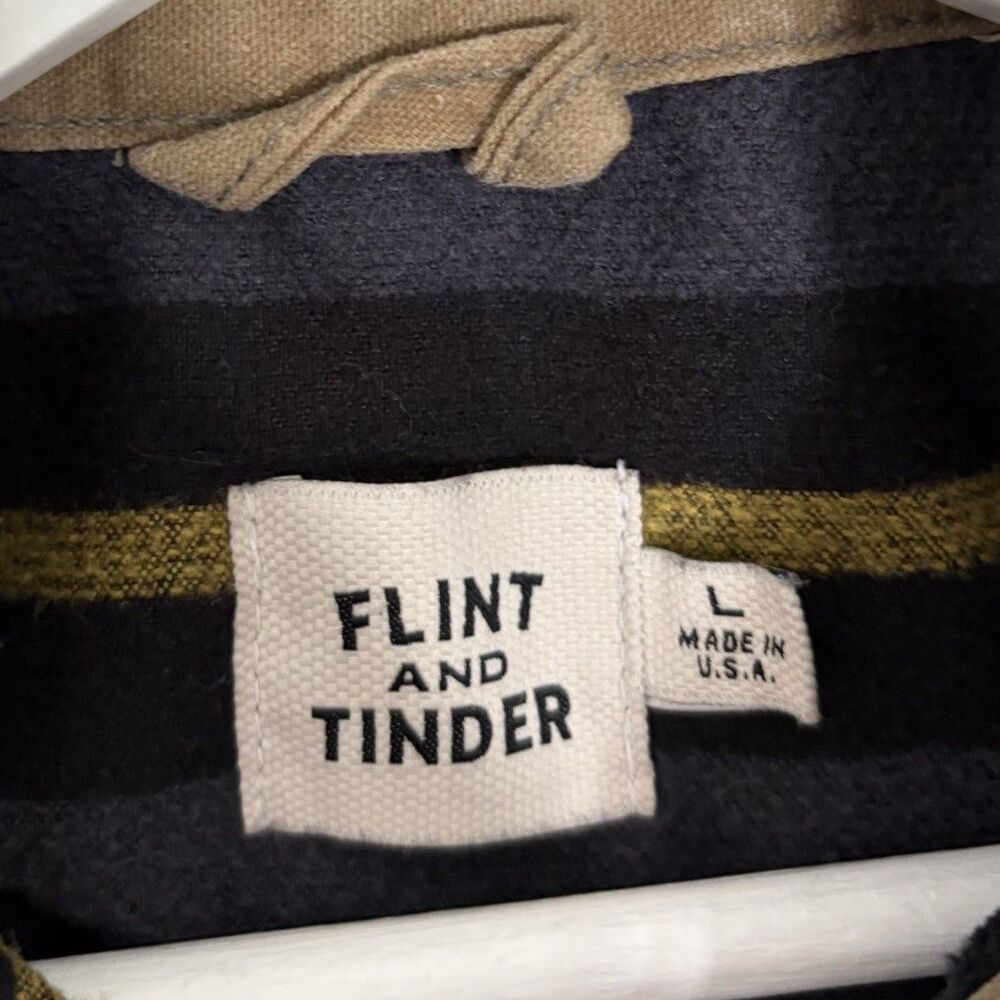 Flint and Tinder USA Made Waxed Trucker Jacket Brown Large Distressed - Picture 3 of 13